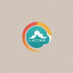 Design a clean, modern logo with the name 'Layaan' incorporated into it. Use a combination of soft and bold colors.