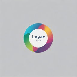 Design a clean, modern logo with the name 'Layaan' incorporated into it. Use a combination of soft and bold colors.