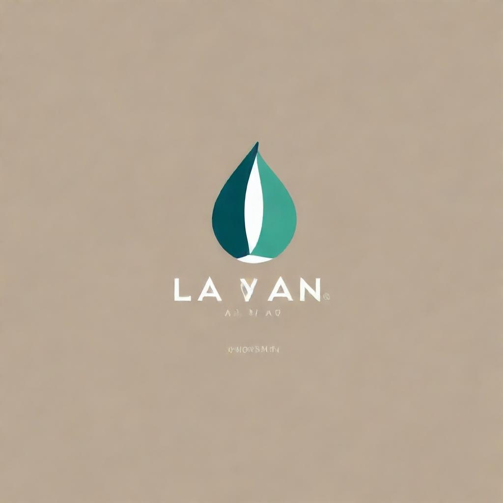 Design a clean, modern logo with the name 'Layaan' incorporated into it. Use a combination of soft and bold colors.