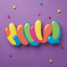 A vibrant and friendly greeting sign saying 'Hello' with bubbly, colorful lettering against a cheerful background.