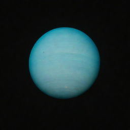 A mesmerizing view of Uranus with vibrant, hypothetical oceans shimmering under the distant sunlight.