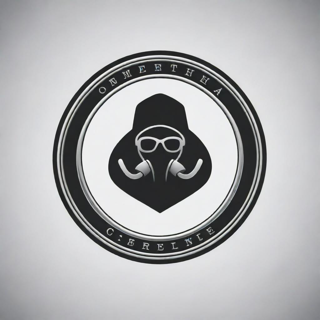 Design a formal, professional logo for a topic named 'Omertha - The Criminal Silence'. The logo should represent elements of silence and criminal justice and be suitable for professional use.