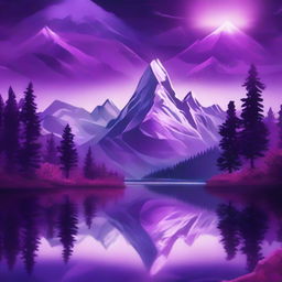 A high-quality digital art image depicts a fantastical landscape with towering crystal mountains, their facets catching and refracting light