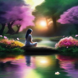 A high-quality digital art image encapsulates the concept of 'Sweet Nirvana'