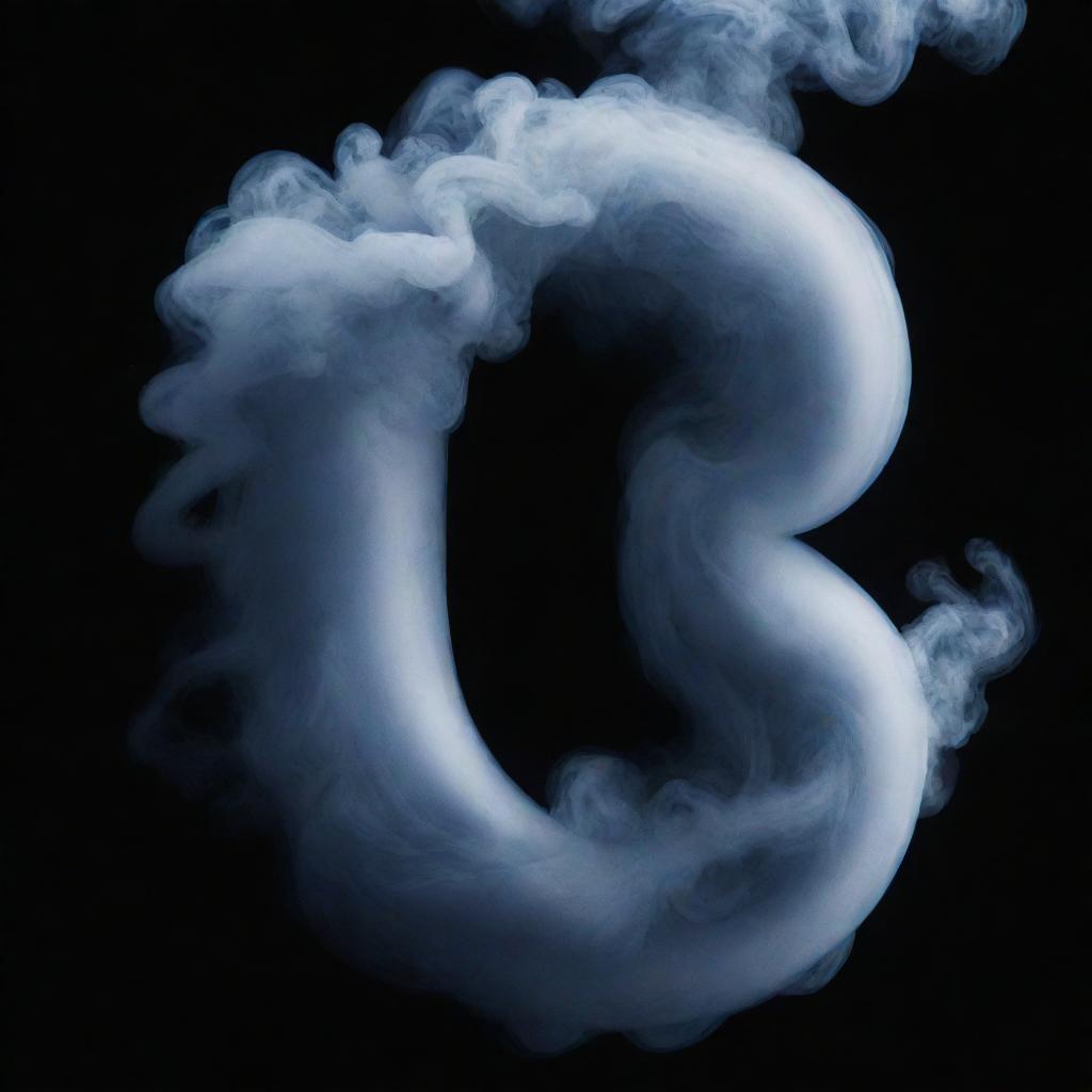 A dramatic and bold letter 'N' enshrouded by a swirling, ethereal smoke. It has a mysterious and captivating atmosphere.