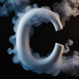 A dramatic and bold letter 'N' enshrouded by a swirling, ethereal smoke. It has a mysterious and captivating atmosphere.