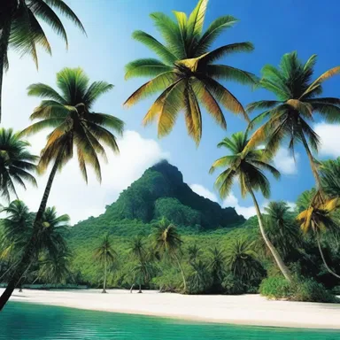 The stunning visuals of a tropical island with a majestic palm family are often featured in films set in exotic locations.