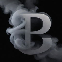 A 3D, metallic letter R in the center, enveloped by thick, swirling smoke.