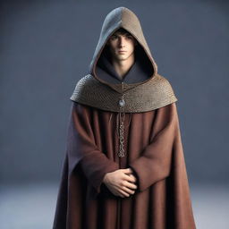 A high-resolution 3D render of a young man who shares a striking resemblance with Merlin from the TV show