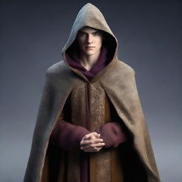 A high-resolution 3D render of a young man who shares a striking resemblance with Merlin from the TV show