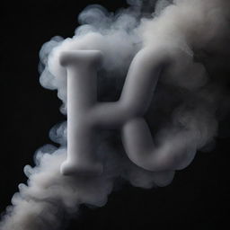 A bold letter V engulfed in thick, swirling smoke with the stylized text 'NOLYR!CA' neatly enclosed within.