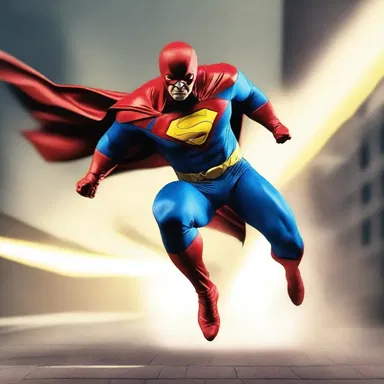 With a burst of energy, the superhero's body began to incandesce as he prepared to unleash his superpower.