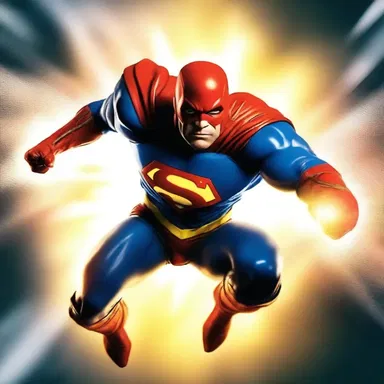 With a burst of energy, the superhero's body began to incandesce as he prepared to unleash his superpower.