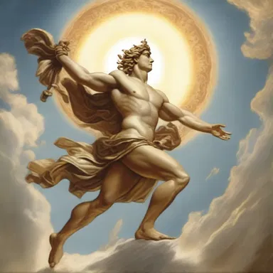 In ancient Greek mythology, the god Apollo was often depicted riding his chariot across the sky, causing the sun to incandesce and illuminate the world below.
