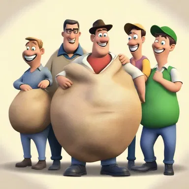 The mischievous characters plotted various schemes to get their hands on a sack full of simoleons.