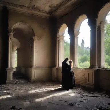 The insalubrious environment of the abandoned castle added to the romantic atmosphere of their secret rendezvous.