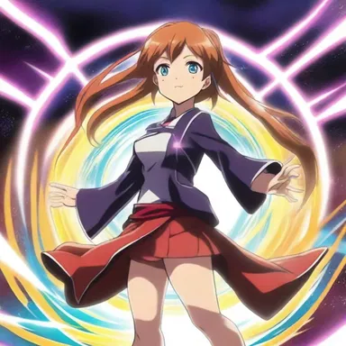 In the anime series, the protagonist's power emerges when she taps into the energy residing at the center of her being, allowing her to achieve extraordinary feats.
