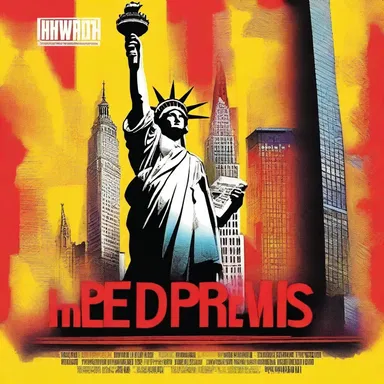 The theatrical poster of the popular Broadway musical displayed vivid colors and captivating artwork to entice audiences to watch the show.