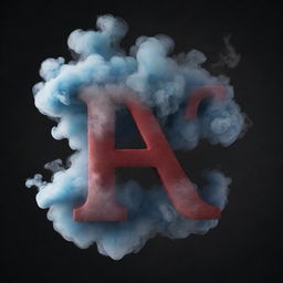 A bold, 3D letter 'A' surrounded by swirling, mystic smoke.