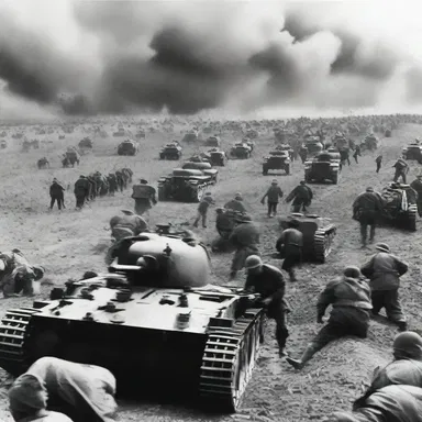 The World War II battles continued unabated, with no signs of slowing down, as opposing forces clashed relentlessly.