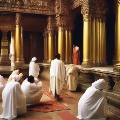 The devotion of the worshippers at the temple was unabated, as they fervently prayed and practiced their faith.