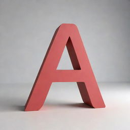 The letter 'A' in bold, 3D, styled like a beautiful penmanship.