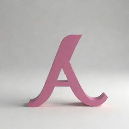 The letter 'A' in bold, 3D, styled like a beautiful penmanship.