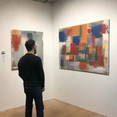 The artist used a conference call to discuss the details of their collaborative project with the gallery owner and other artists.