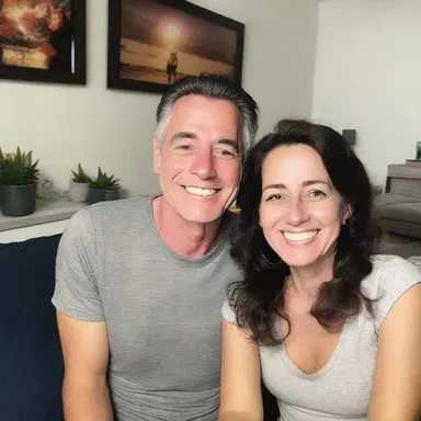 The long-distance couple shared a conference call every night to maintain their strong connection and talk about their day.