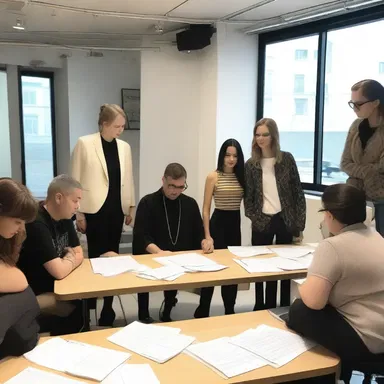 The fashion designer organized a conference call with their team to finalize the details and make decisions for the upcoming runway show.