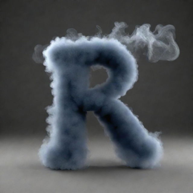 A distinctive, 3D letter 'A' engulfed by a wisp of smoke, with the stylized text 'NOLYR!CA' encased within the letter.