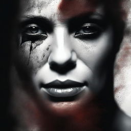 A high-quality, digital art book cover featuring a close-up of a woman's face, a tear rolling down her cheek