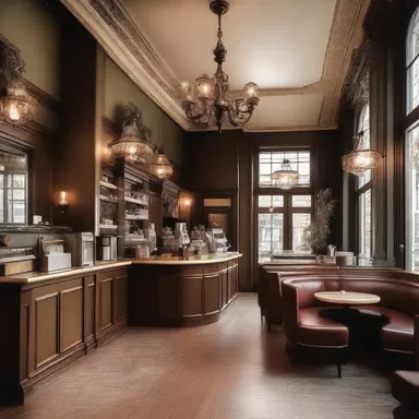 The zarf beautifully complemented the elegant and vintage aesthetic of the coffee shop.