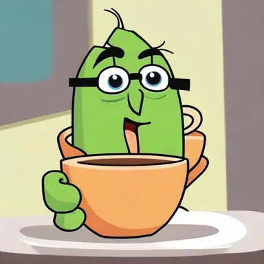 In the animated series, the quirky character always held their coffee cup in a quirky and unique zarf.