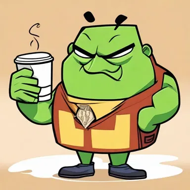 In the animated series, the quirky character always held their coffee cup in a quirky and unique zarf.