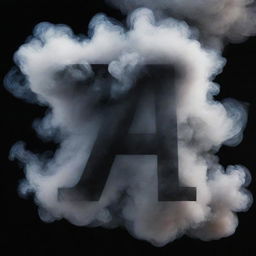 A bold, striking letter 'A' surrounded by swirling smoke with the text 'NOLYR!CA' enveloped within the letter.