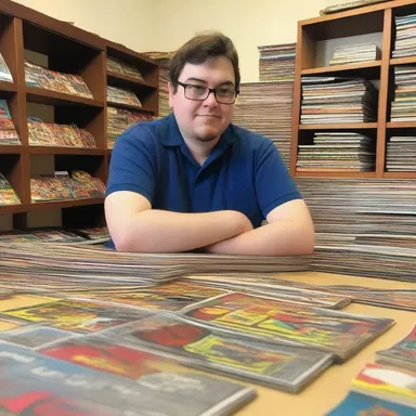 Alex is wrapped up in comics. He is a passionate collector and spends hours reading and discussing comic books.