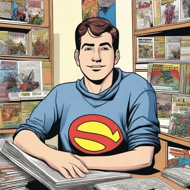 Alex is wrapped up in comics. He is a passionate collector and spends hours reading and discussing comic books.