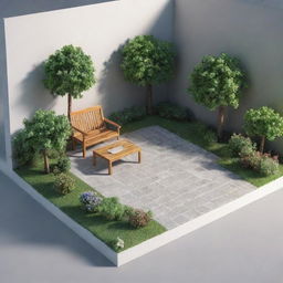 A detailed 3D scene