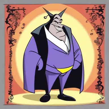 The villain in the cartoon was portrayed as an ineffectual character, always failing to achieve his evil plans.