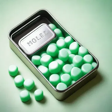 The protagonist in the novel always carried a small tin of mint candy in his pocket as a symbol of hope.