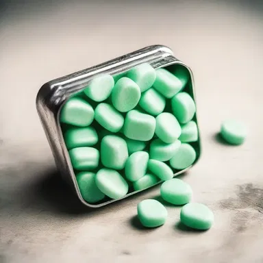 The protagonist in the novel always carried a small tin of mint candy in his pocket as a symbol of hope.