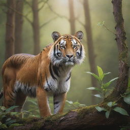 A realistic, vibrant representation of wildlife. Capturing the essence of a free, wild animal in its natural environment.