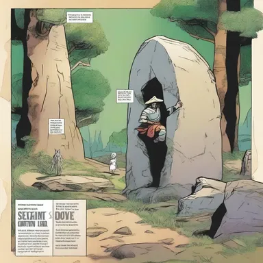 In the latest issue of 'Ancient Adventures', the hero discovers a secret dolmen that transports them to another dimension.