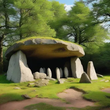 The ancient druids used dolmens as sacred sites for their religious rituals and ceremonies.