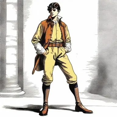 In the classic novel, the protagonist's younger brother is portrayed as a pantywaist character, always seeking protection and avoiding confrontations.