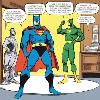 The superhero comic depicted the villain mocking the timid sidekick, calling him a pantywaist and challenging his courage.