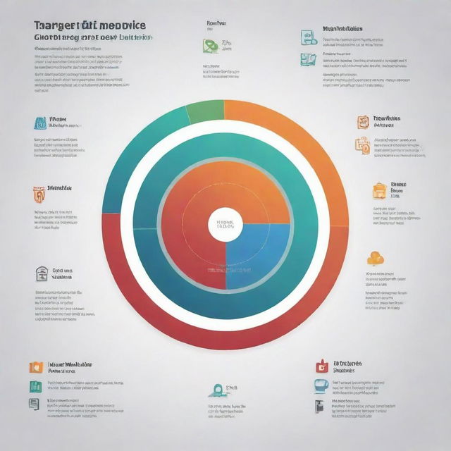 A detailed infographic displaying the key elements in market analysis such as target market, competition, market trends, and consumer behavior.