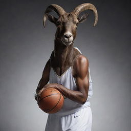 Kobe Bryant, the basketball legend, artistically transformed into a literal Goat, capturing his iconic demeanor and athletic prowess.