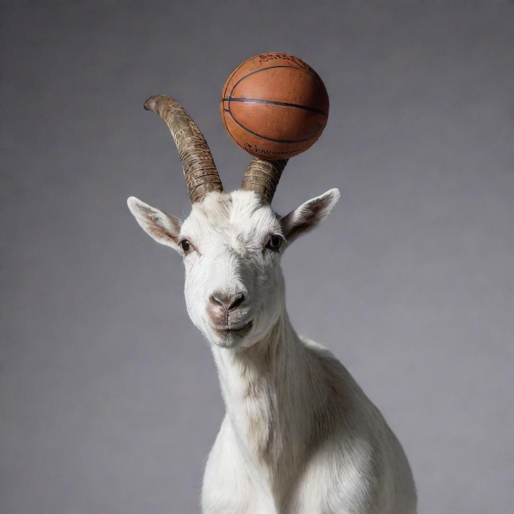 Kobe Bryant, the basketball legend, artistically transformed into a literal Goat, capturing his iconic demeanor and athletic prowess.